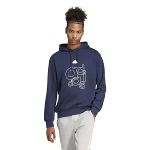 Sweatshirt med hætte adidas Graphic Print Fleece image-1