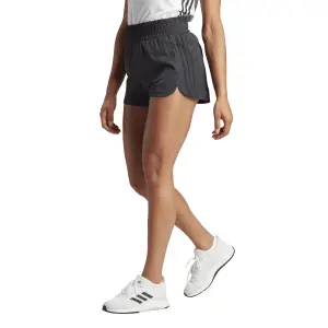 Pantaloni corti in tessuto a vita alta per donna adidas Pacer 3-Stripes image-2