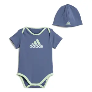 Baby bodysuit and bonnet set adidas Essentials Big Logo image-0