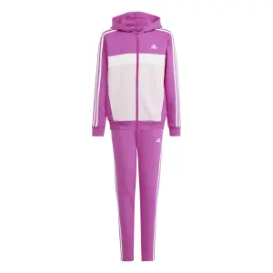 Tuta da ginnastica con cappuccio per bambini adidas Tiberio 3-Stripes Colorblock Fleece image-0