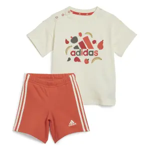 Conjunto de camiseta y pantalón corto estampados para bebé adidas Essentials image-0