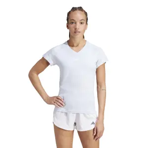 Camiseta cuello pico mujer adidas Aeroready Train Essentials Minimal Branding image-1