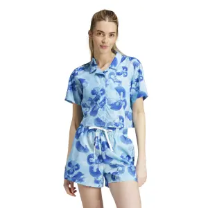 Camiseta mujer adidas Polo court toile graphisme floral image-2