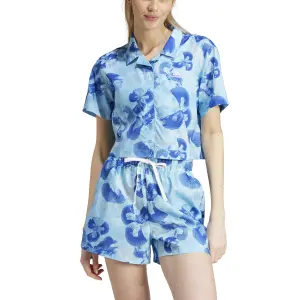 Camiseta mujer adidas Polo court toile graphisme floral image-3