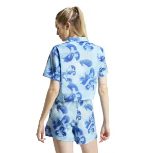Camiseta mujer adidas Polo court toile graphisme floral image-4