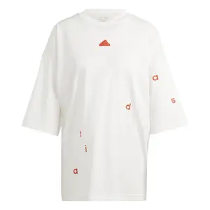 Camiseta bordada oversize mujer adidas image-2