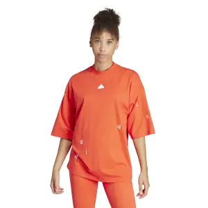 Camiseta bordada holgada de mujer adidas image-1