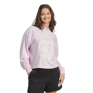 Sweatshirt ample imprimé french terry femme adidas image-1