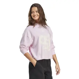 Sweatshirt ample imprimé french terry femme adidas image-2