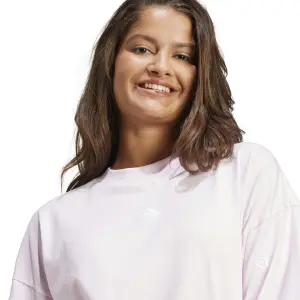 Camiseta bordada holgada de mujer adidas image-6