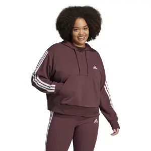 Women's 1/4 Zip Hoodie adidas Essentials 3 stripes image-1
