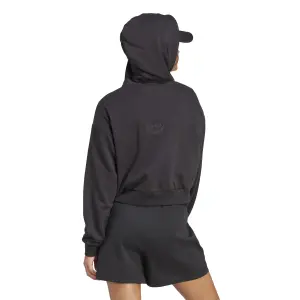 Damen-Sweatshirt mit besticktem Kapuzenpullover crop french terry adidas image-4