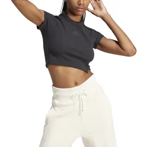 Damski crop top adidas Lounge Rib image-3