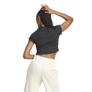 Damski crop top adidas Lounge Rib image-4