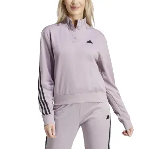 Women's sweat jacket adidas Iconic Warpping 3-Stripes Snap image-3