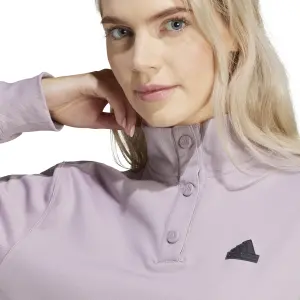 Women's sweat jacket adidas Iconic Warpping 3-Stripes Snap image-5