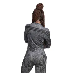 Camiseta de manga larga de 3 rayas para mujer adidas image-4