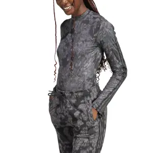 Camiseta de manga larga de 3 rayas para mujer adidas image-3