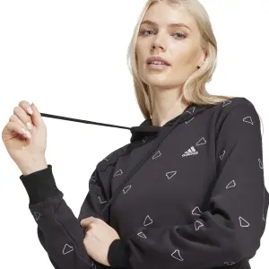 Women's hooded sweatshirt adidas Essentials Monogram Graphic French Terry image-5