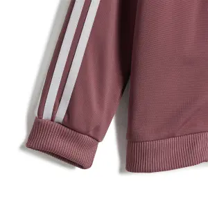 Babyoverall med huva i polyester med hel dragkedja adidas Essentials Three Stripes Shiny image-6