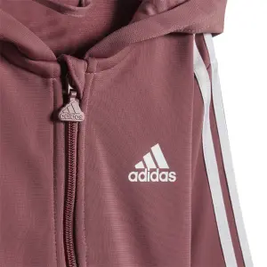 Babyoverall med huva i polyester med hel dragkedja adidas Essentials Three Stripes Shiny image-4