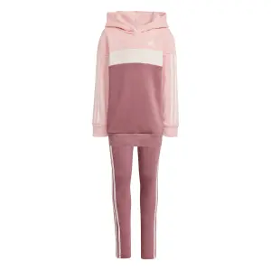 Legging en capuchonset voor meisjes adidas Tiberio 3-Stripes Colorblock image-0