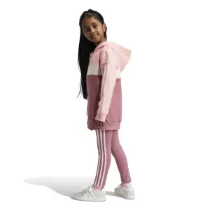 Legging en capuchonset voor meisjes adidas Tiberio 3-Stripes Colorblock image-5