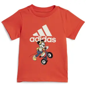 Conjunto de camiseta y pantalón corto bebé adidas Disney Mickey Mouse image-1