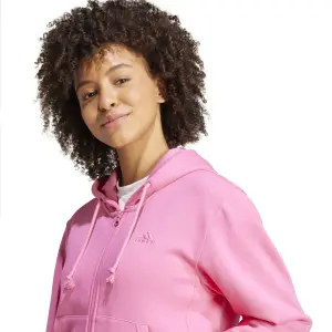 Fleece hoodie med full dragkedja dam adidas All SZN image-5