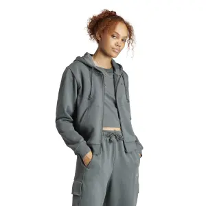 Felpa con cappuccio in pile a zip completa donna adidas All SZN image-3