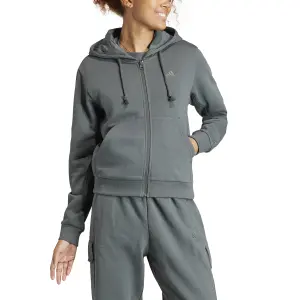 Felpa con cappuccio in pile a zip completa donna adidas All SZN image-2