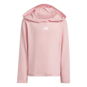 Conjunto de sudadera con capucha y pantalones de chándal para niña adidas image-1