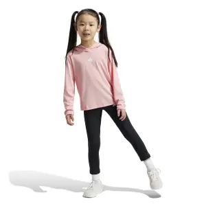 Conjunto de sudadera con capucha y pantalones de chándal para niña adidas image-3