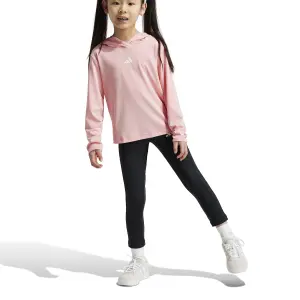 Conjunto de sudadera con capucha y pantalones de chándal para niña adidas image-4
