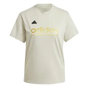 Camiseta gráfica metalizada mujer adidas House of Tiro image-1