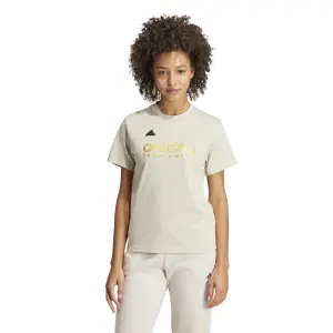 Camiseta gráfica metalizada mujer adidas House of Tiro image-2