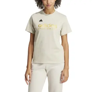 Camiseta gráfica metalizada mujer adidas House of Tiro image-3