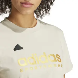 Camiseta gráfica metalizada mujer adidas House of Tiro image-6