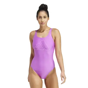 Dames zwempak uit 1 stuk adidas Big Bars image-1