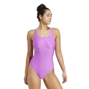 Dames zwempak uit 1 stuk adidas Big Bars image-4