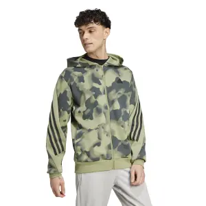 Felpa con cerniera a cappuccio adidas Future Icons 3-Stripes AOP image-2