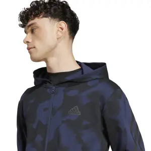Felpa con cerniera a cappuccio adidas Future Icons 3-Stripes AOP image-4