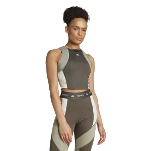 Damen-Top adidas Techfit Colorblock image-1