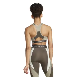 Höghalsad bh för kvinnor adidas Techfit Colorblock image-4