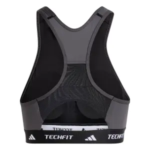 Bra with high collar and medium support for women adidas Techfit Colorblock image-2