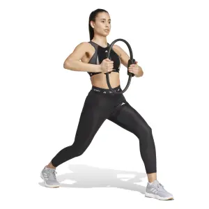 Bra with high collar and medium support for women adidas Techfit Colorblock image-4