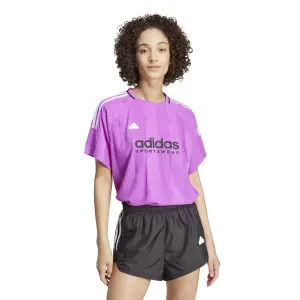 Camiseta boyfriend mujer adidas Tiro Cut 3-Stripes Jacquard image-1
