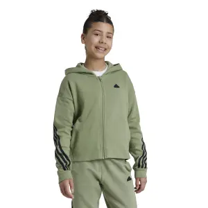 Felpa con cerniera a cappuccio da bambina adidas Future Icons 3-Stripes image-1