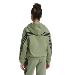 Felpa con cerniera a cappuccio da bambina adidas Future Icons 3-Stripes image-3