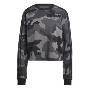 Felpa corta stampata da donna adidas Essentials 3-Stripes image-0